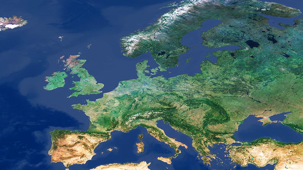 Sentinel-3 mosaic of Europe