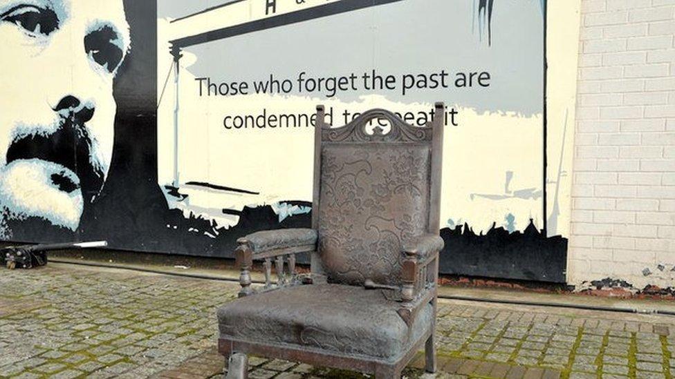 The east Belfast memorial was erected after David Ervine's death