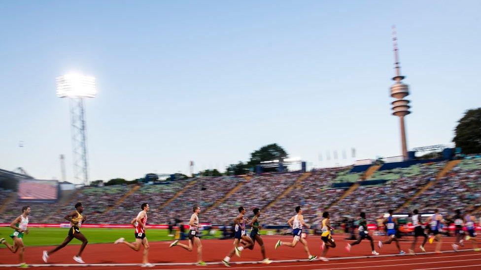 Men's athletics 10000m final during the Athletics competition on day 11 of the European Championships Munich 2022