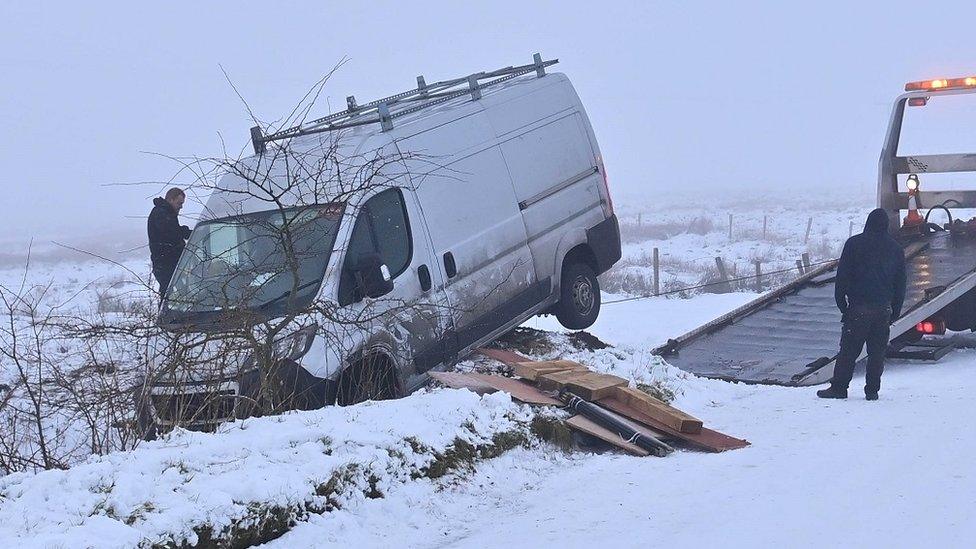 Snowy weather in Northern Ireland 18 January