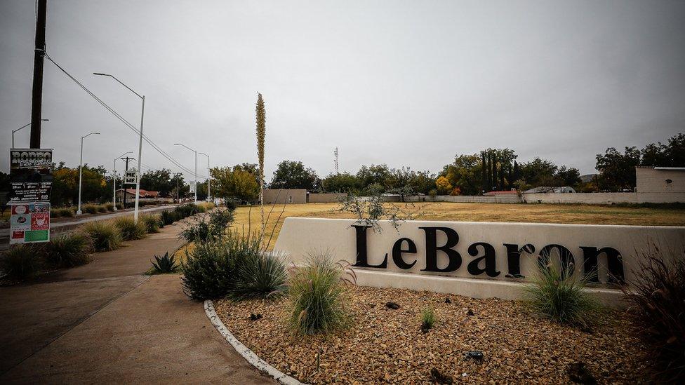 The entrance to the LeBaron community