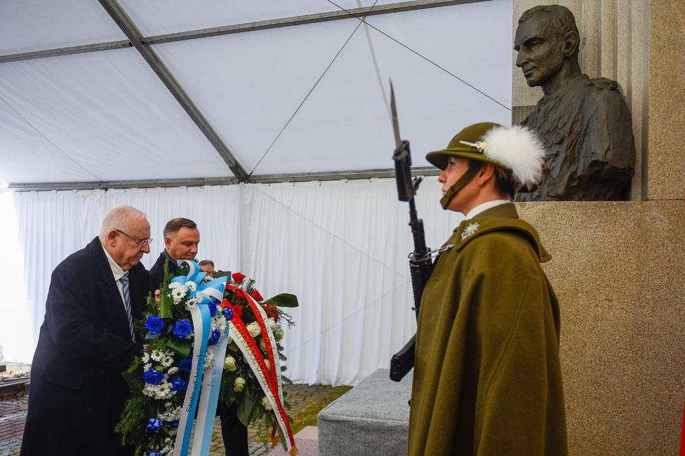 Auschwitz memorial ceremony in Oswiecim, Poland