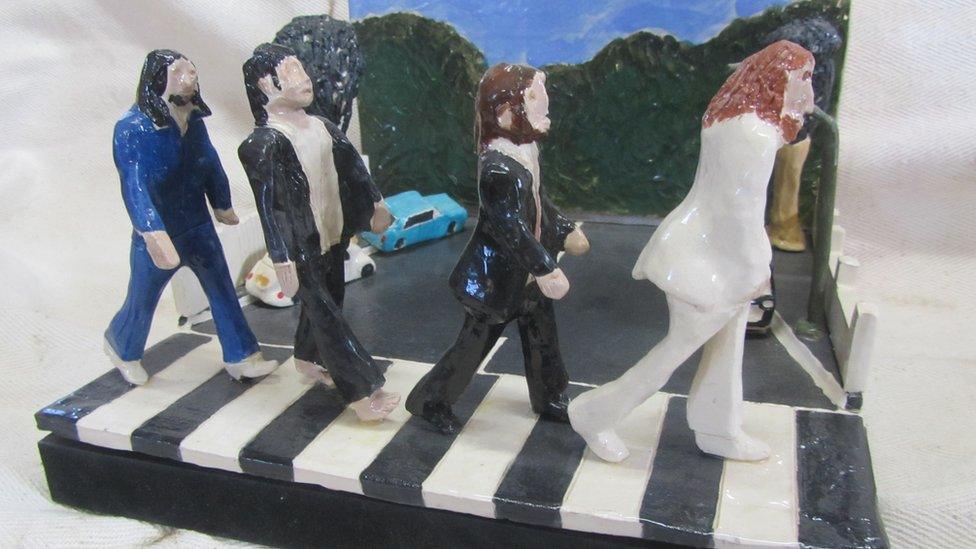 Ceramic version of Abbey Road by The Beatles