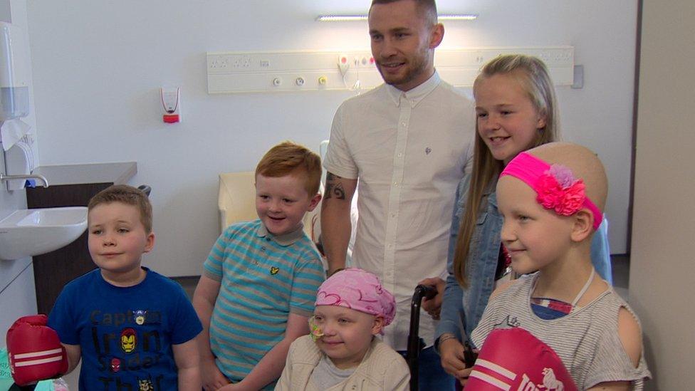 Carl Frampton at Children Cancer Ward