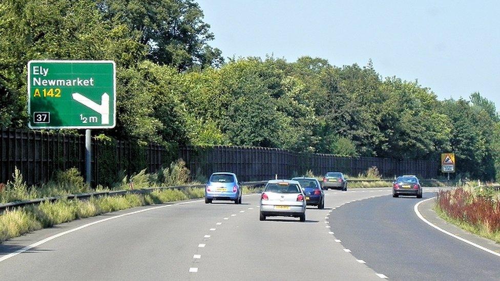 A14 near Newmarket