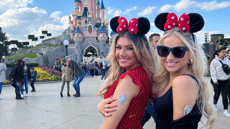 Beth and Ellen in Disneyland