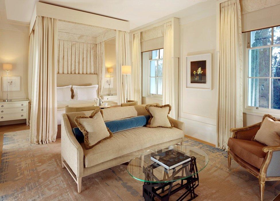 A junior suite at Coworth Park