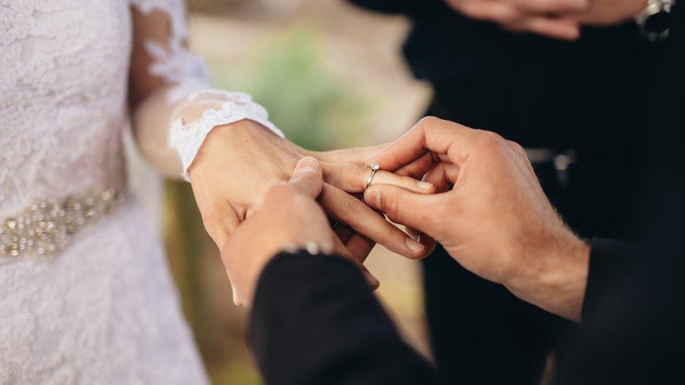 Stock image of wedding ceremony