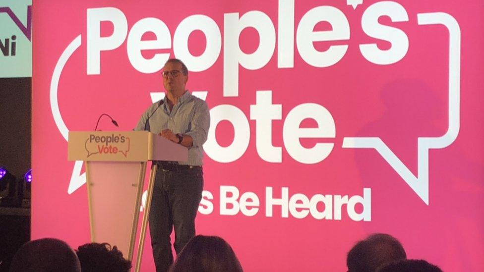 Labour MP for Pontypridd Owen Smith at the rally