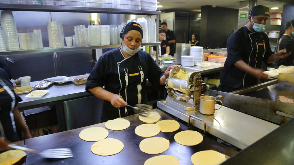 making tortillas