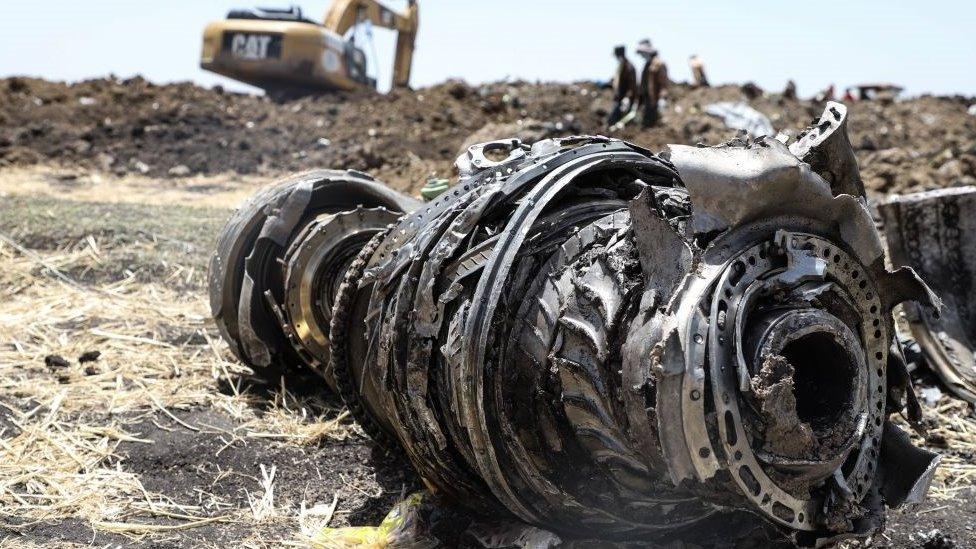 Crash site of The loss of Ethiopian Airlines' flight ET302 in March