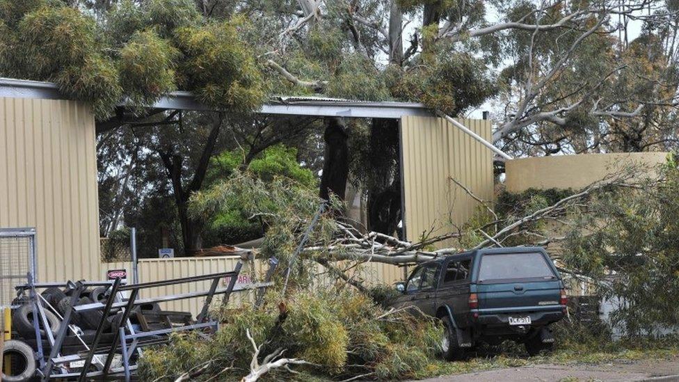 Storm damage in Blyth, South Australia (29 Sept 2016)