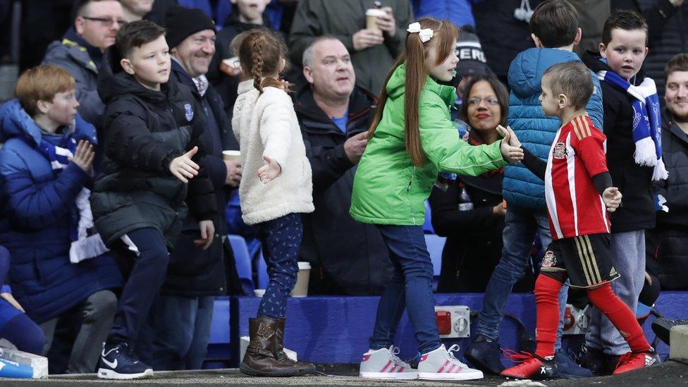 Bradley Lowery at Everton