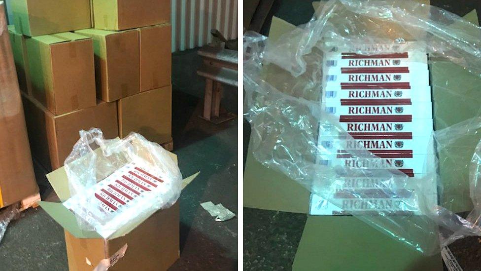 Seized cigarettes