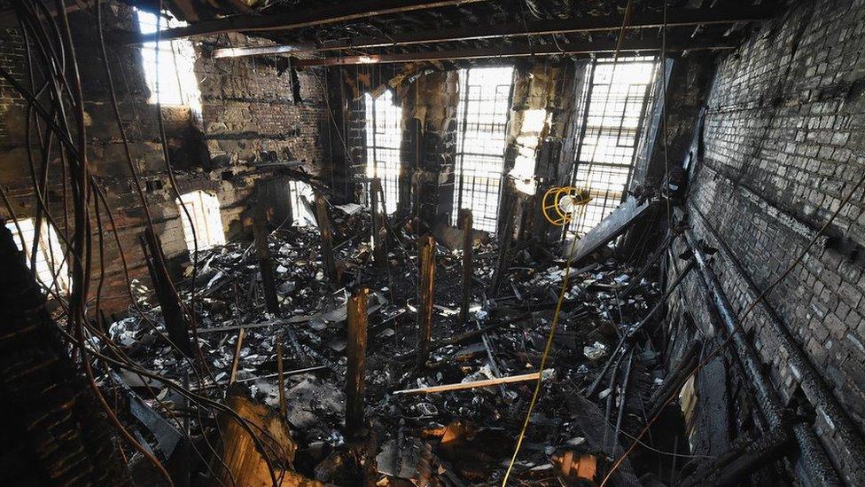 The library in the Mackintosh building was gutted in the blaze on 23 May 2014