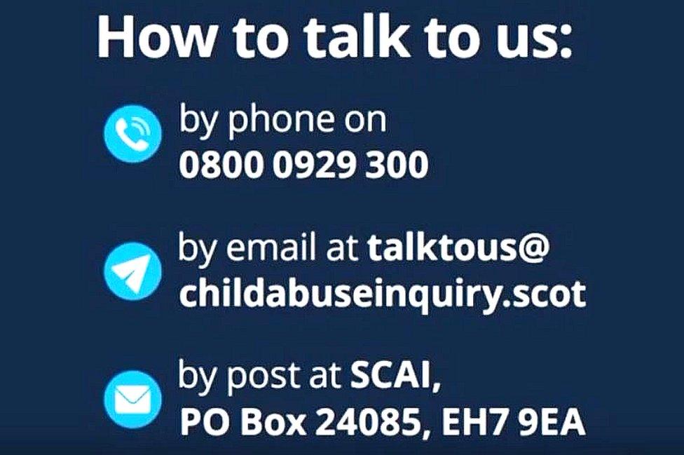 Scottish Child Abuse Inquiry contacts