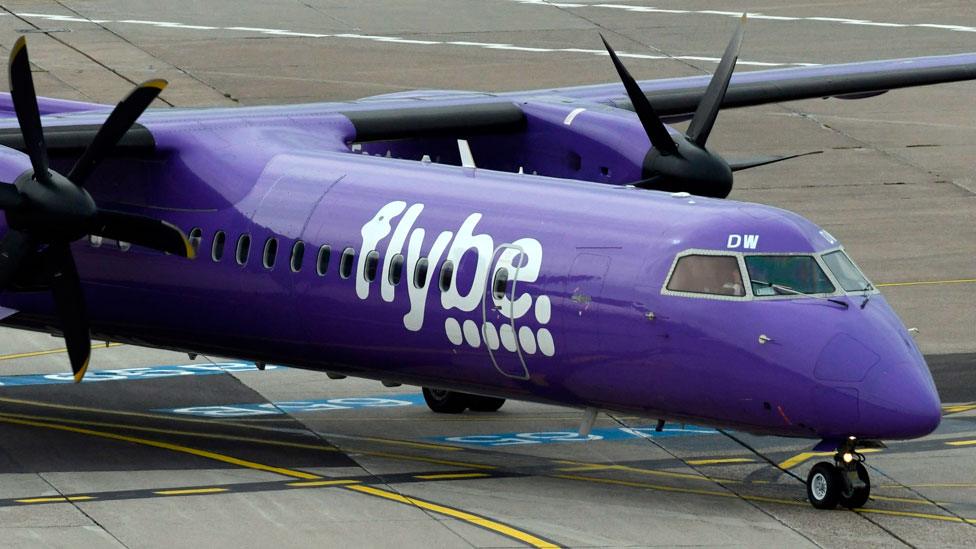 Flybe plane at Dusseldorf airport