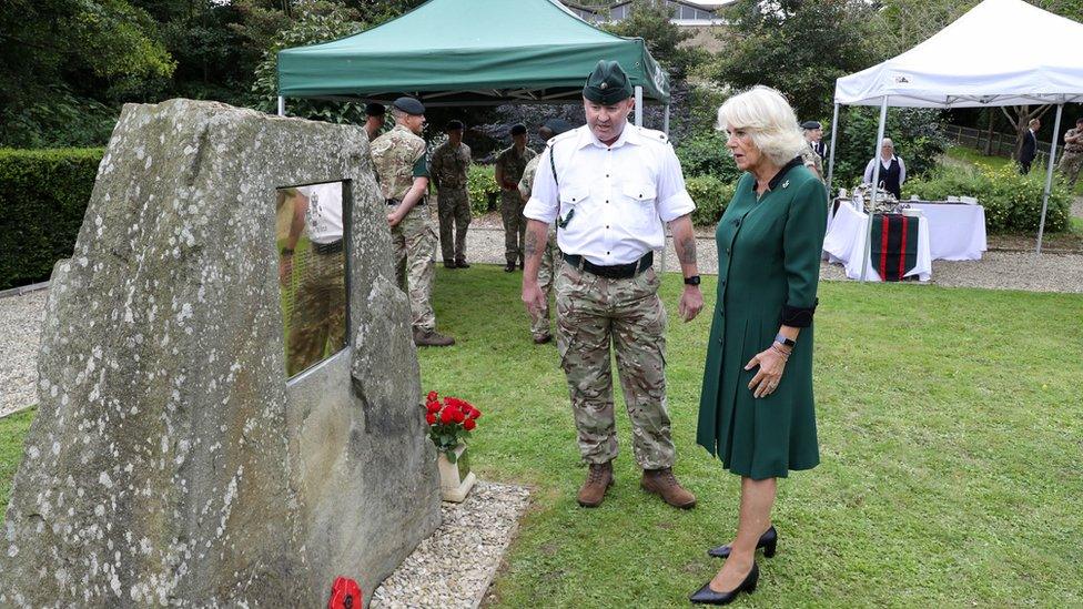 Camilla shown the roll of honour