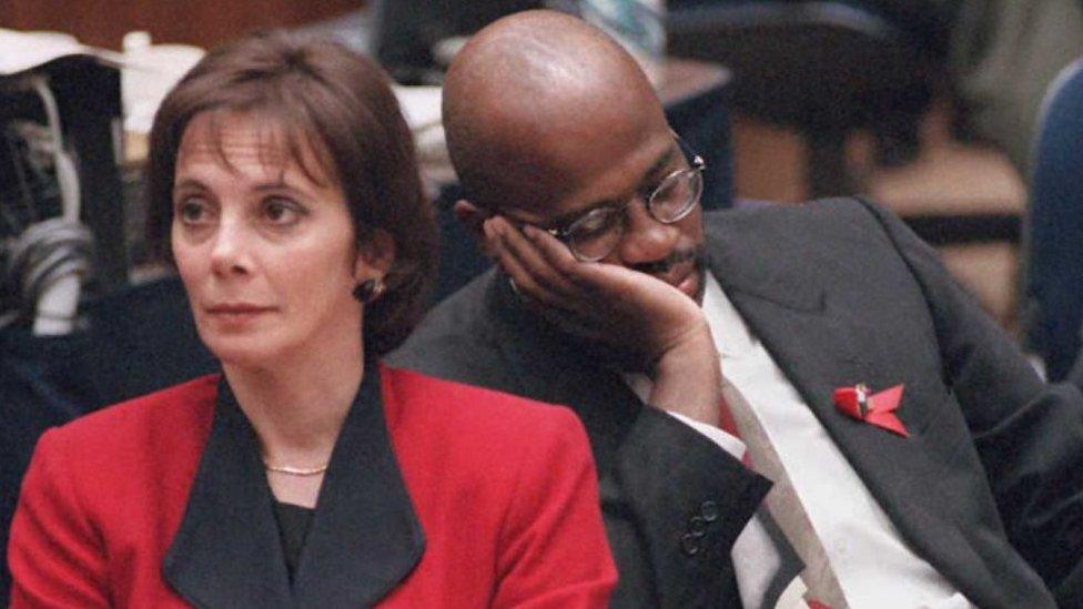 Marcia Clark and Christopher Darden during the 1995 trial