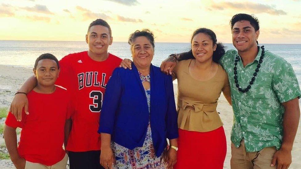 Malakai Fekitoa with his family