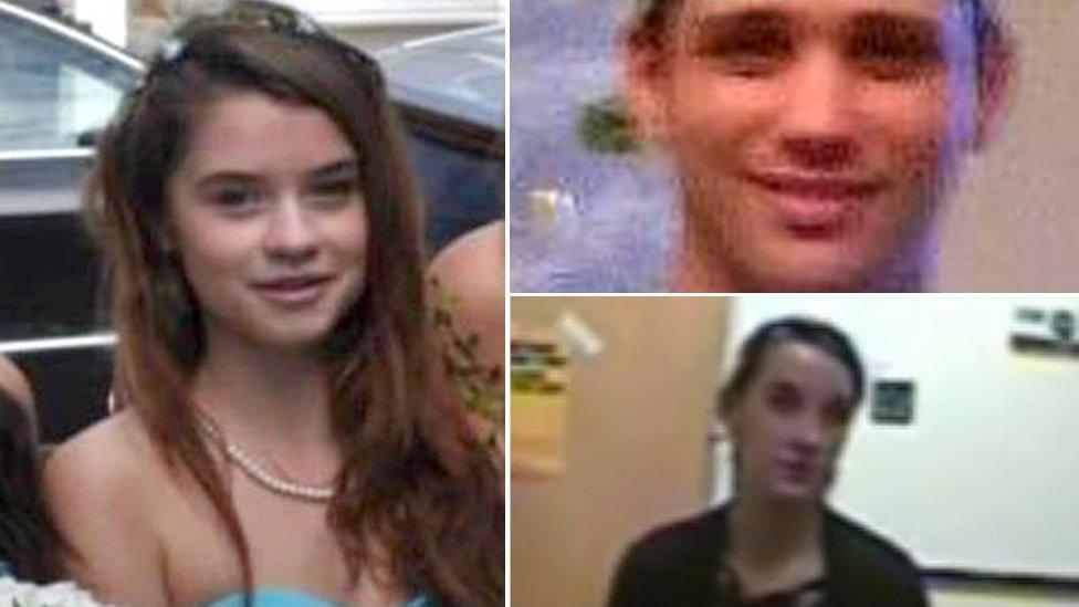 Becky Watts (left), Nathan Matthews (top right) and Shauna Hoare (bottom right)