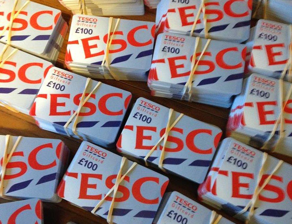 Tesco gift cards