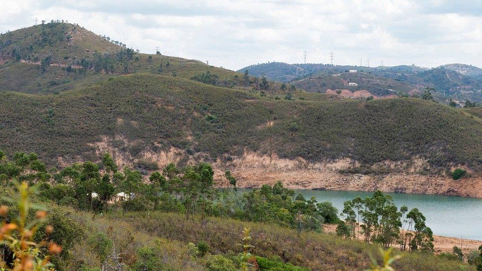 An aerial view of a reservoir in Portugal where police investigating the disappearance of Madeleine McCann have launched a new search