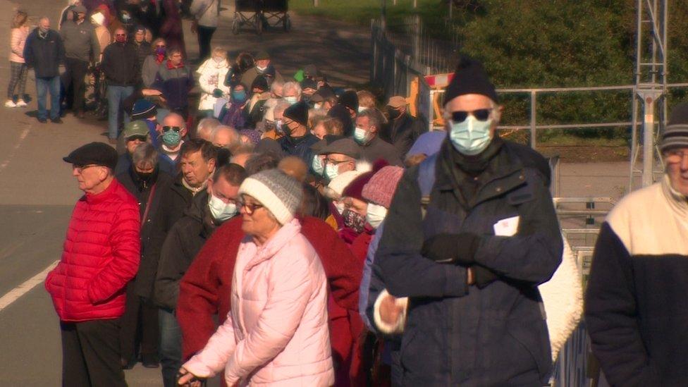 Queue at Home Park