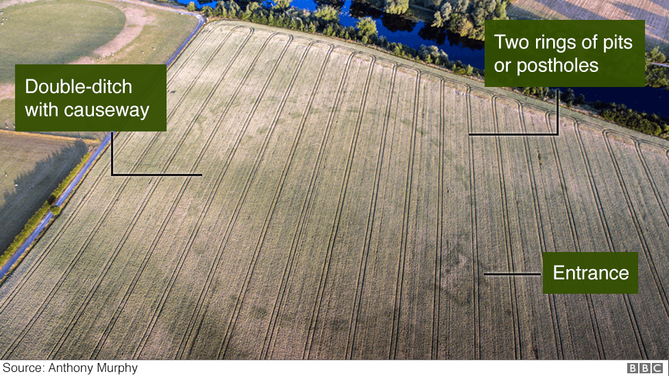 Significant Late Neolithic features have been photographed near Newgrange, County Meath in Ireland