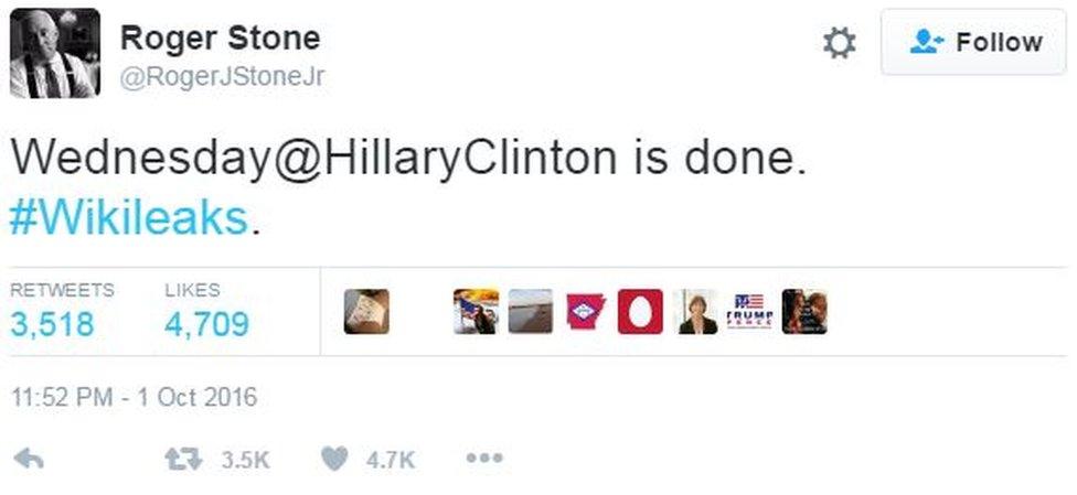 Roger Stone tweet