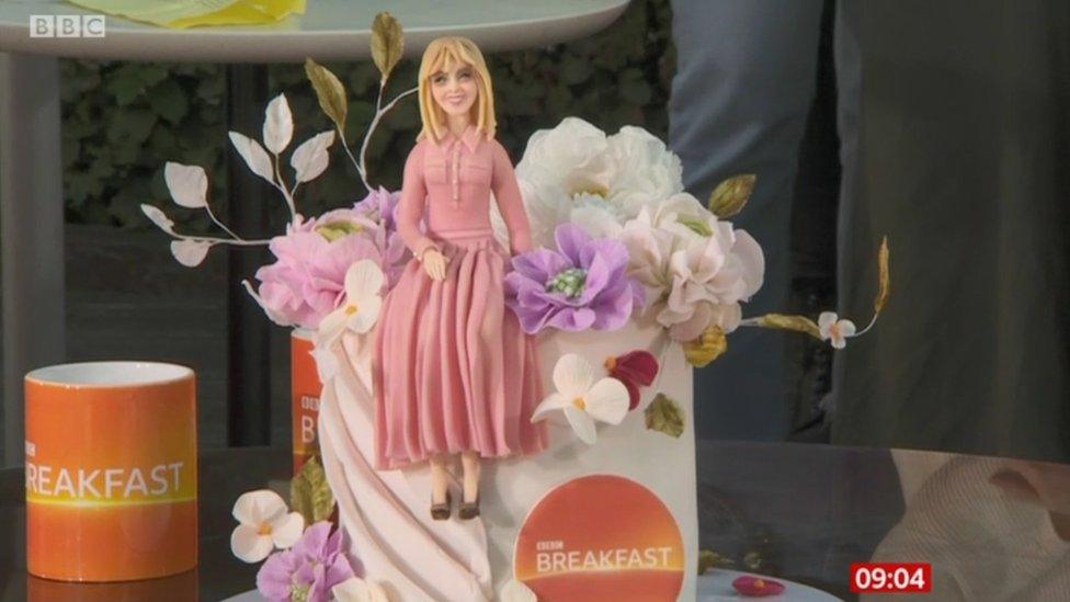 Louise Minchin's farewell cake