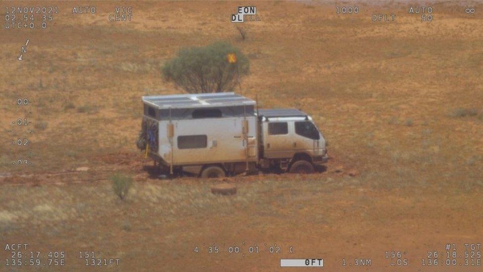 The bogged campervan in the desert