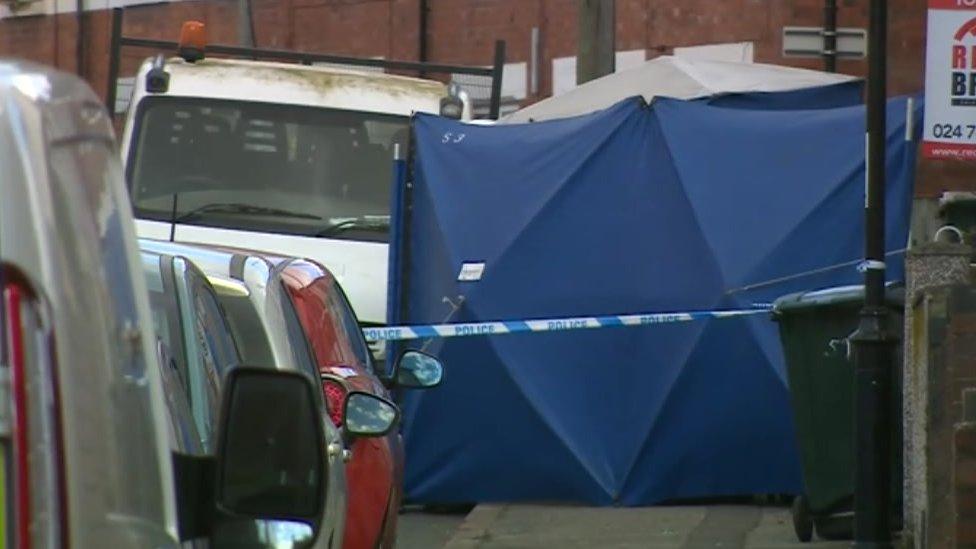 Cordoned-off scene on Waveley Road