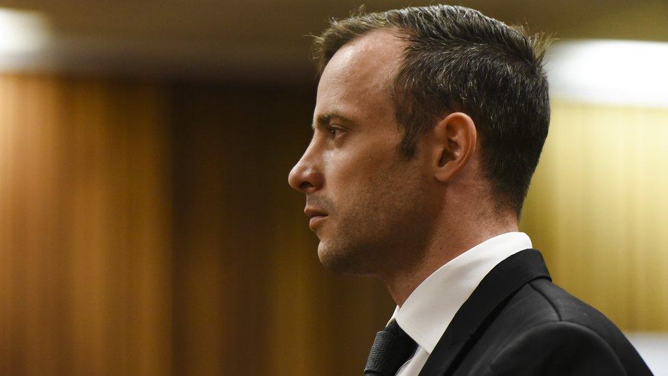 Oscar Pistorius appears in the Pretoria High Court on December 8, 2015, in Pretoria, South Africa.