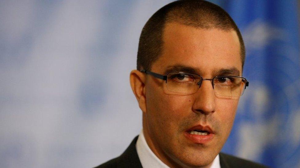 Venezuela"s Foreign Minister Jorge Arreaza speaks during a press conference on the sidelines of the 72nd United Nations General Assembly at U.N. Headquarters