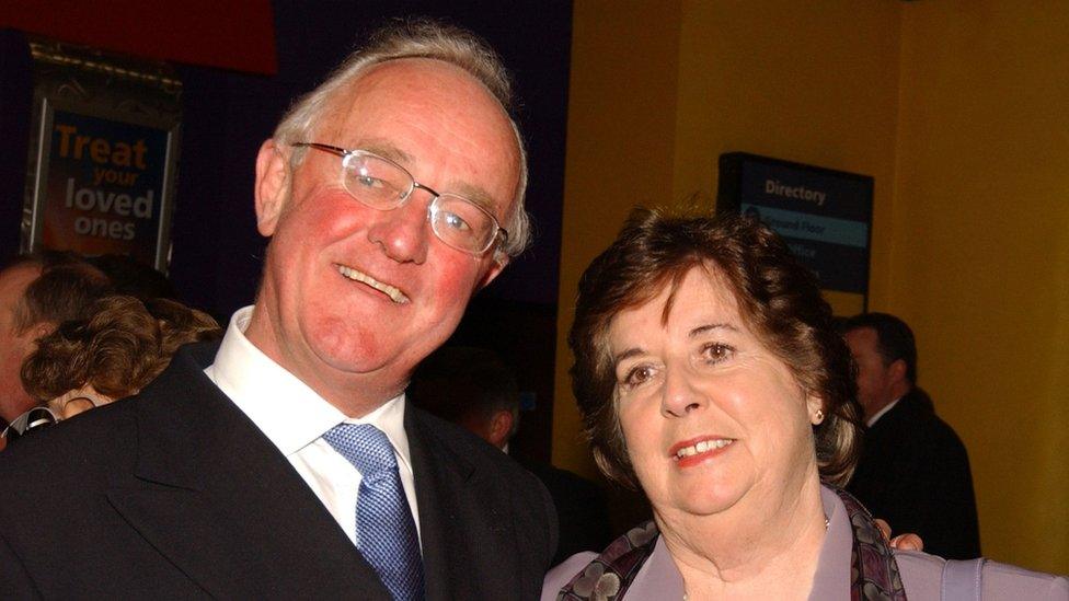 Frank Kelly and his wife in 2003