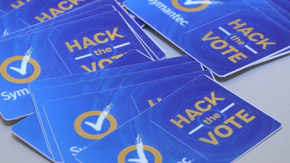 'Hack the vote' promotional material