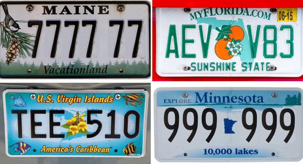 Four US plates