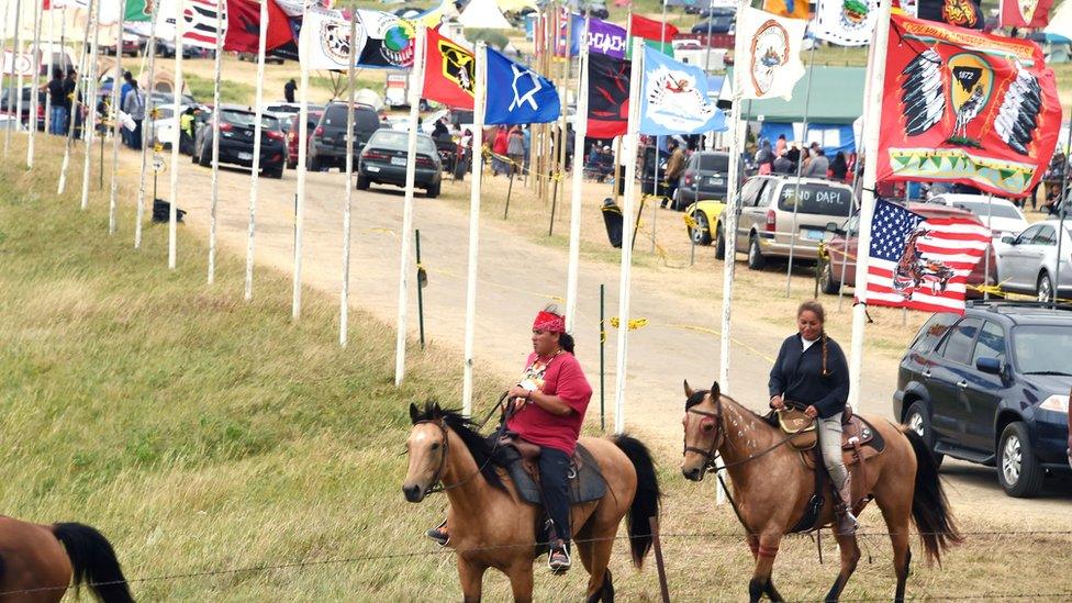 Native American protesters