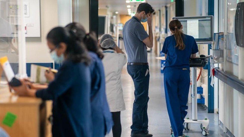 Medical staff on hospital ward