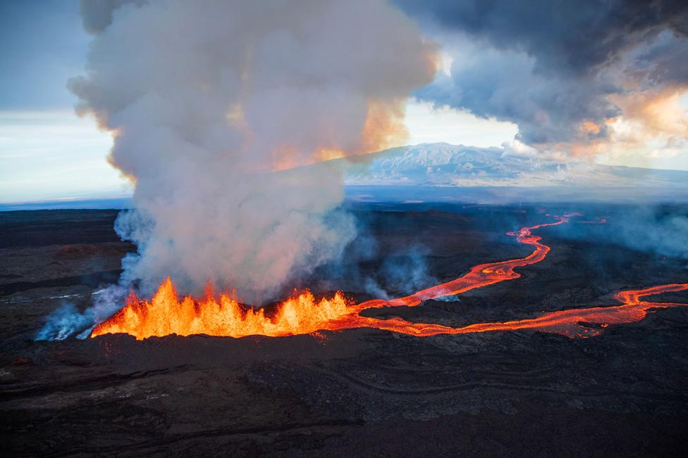 The world's largest active volcano, Mauna Loa, continues to erupt from its northeast rift, on the Island of Hawaii, Hawaii, USA, 30 November 2022.