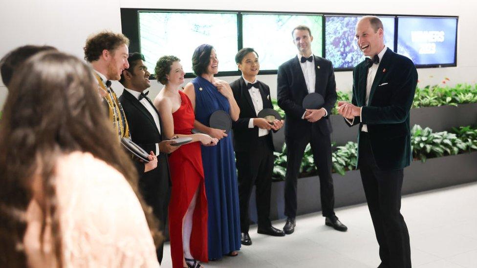 Prince William with some of this year's Earthshot winners