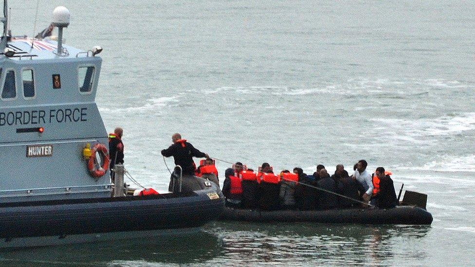 Migrant boat off St Margaret's Bay