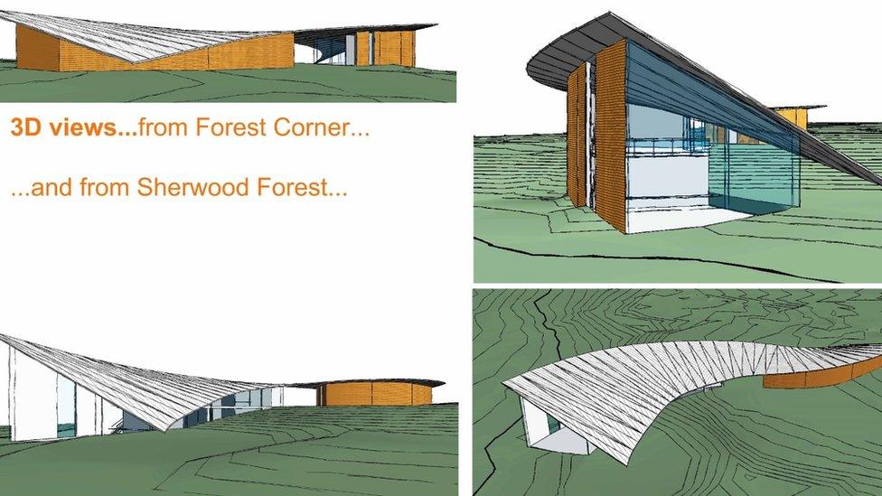 Concept drawings for visitor centre