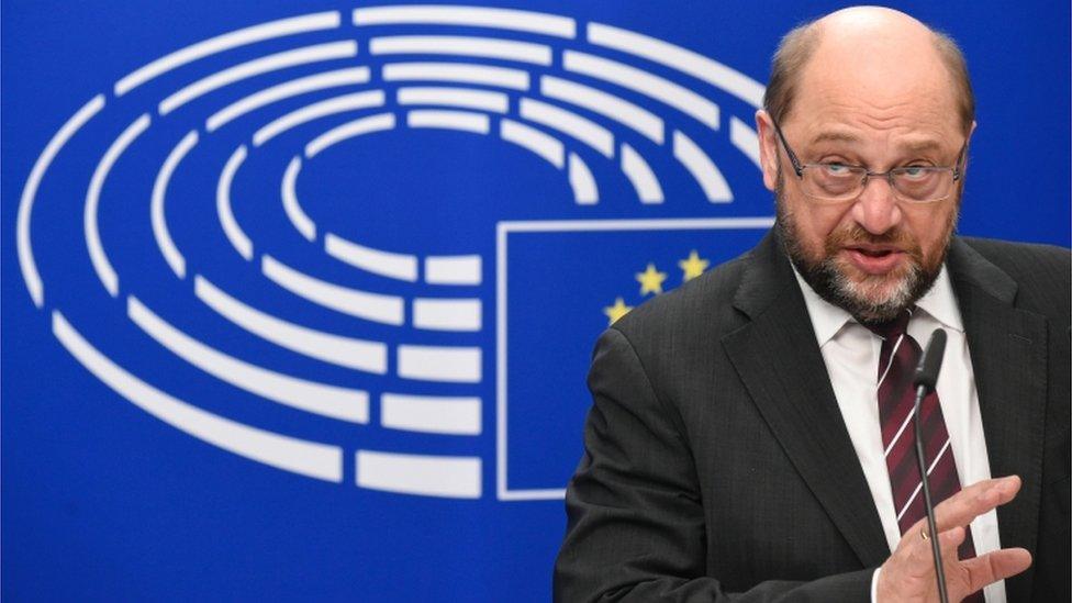 European Parliament President Martin Schulz on 16 February