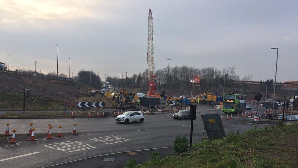 Work on Silverlink roundabout