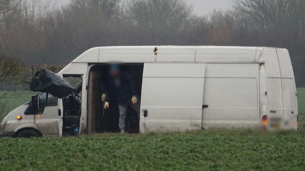 A suspected fly-tipping incident photographed in Braintree