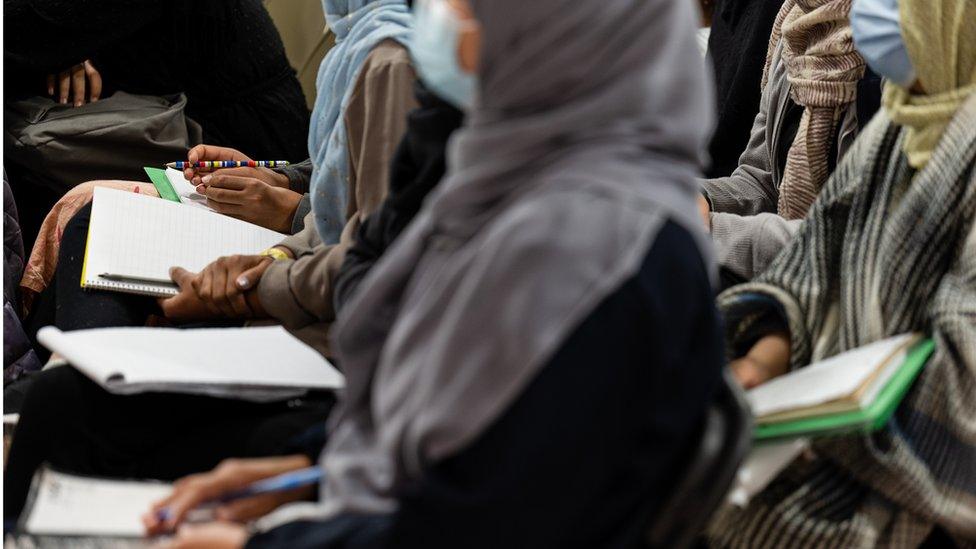 Female students in Afghanistan