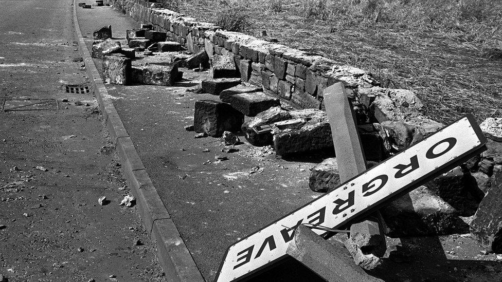 Scene at Orgreave after the confrontation