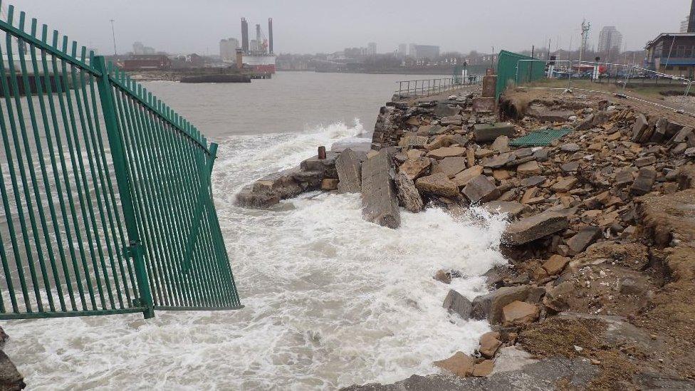 Old North Pier damage